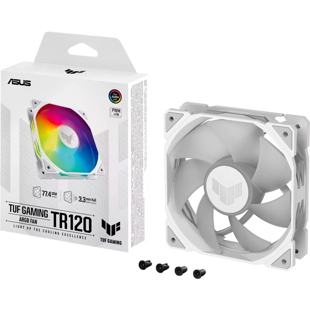 Кулер до корпусу ASUS TUF GAMING TR120 FAN ARGB WHITE (90DA0093-B09000) - picture 9