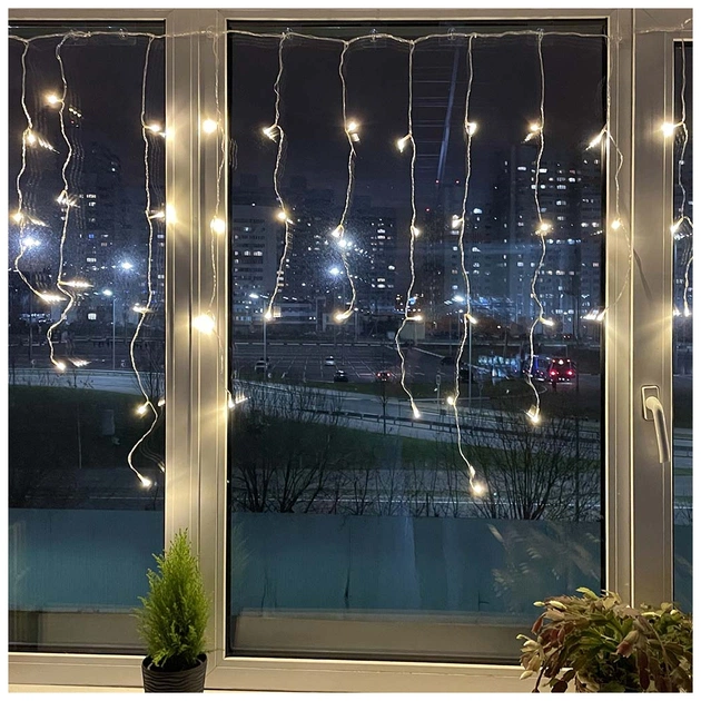 Гірлянда ColorWay Бахрома 3 м x 0.6 м 100 Led IP20 теплий колір USB (CW-GF-100L36UWW) - picture 5