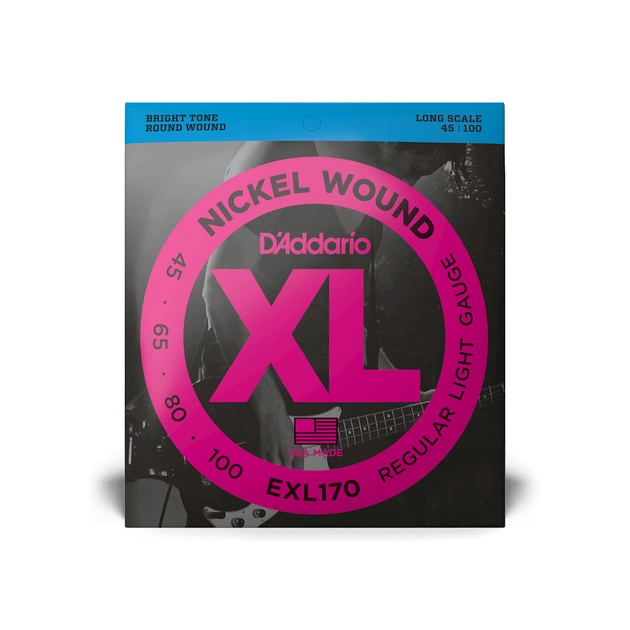 Струны для гитары D'Addario XL Nickel Wound Bass Regular Light (45-100) (EXL170) - изображение 1