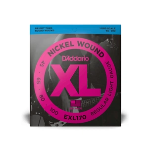 Струни для гітари D'Addario XL Nickel Wound Bass Regular Light (45-100) (EXL170) зображення 1