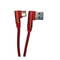 Дата кабель USB 2.0 AM to USB-C 1.0m 2.4A 90° corner red XoKo (XK-CTC-001-RD) - зменшене зображення 1