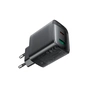 Зарядний пристрій Acefast A106 1xUSB-C PD45W + 1xUSB QC3.0 GaN black (6974316284031) - зменшене зображення 3