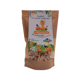 Дитяче печиво Дитячі Смаколики Палички неглазуровані Мультизлаки з чіа та абрикосом 25 г (1181040) изображение 1