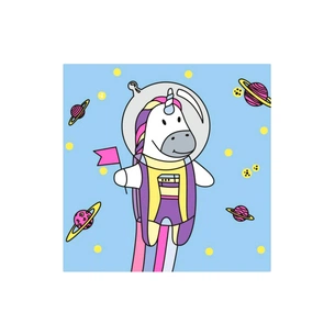 Картина по номерам Rosa KIDS Космонавт 20х20 см (4823098507727) зображення 1