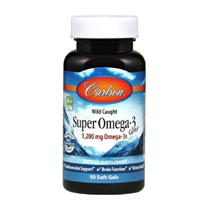 Жирні кислоти Carlson Супер Омега-3, 1200 мг, Super Omega-3, 50 желатинових капсул (CL1520) зображення 1