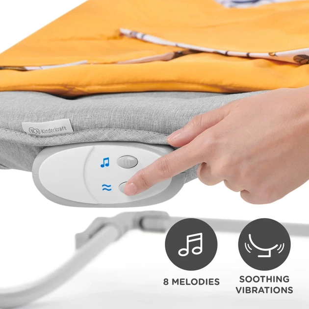 Крісло-гойдалка Kinderkraft шезлонг Felio 2 Forest Yellow (5902533921102) - picture 7