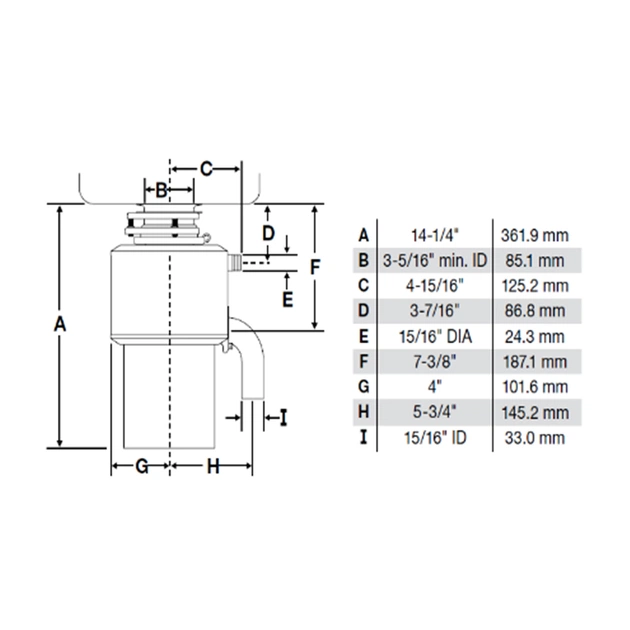 Подрібнювач харчових відходів In-Sink-Erator LC 50 - picture 4