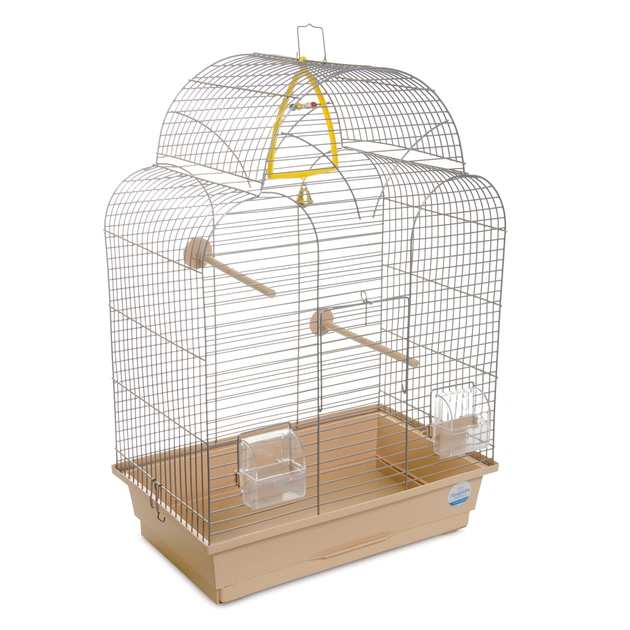 Клітка для птахів Природа "Ізабель-1" 44x27x61 см хром/бежева (4823082414826) - picture 1