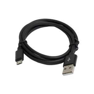 Дата кабель USB 2.0 AM to Micro 5P 1.0m 2.4A black Patron (CAB-PN-USB-MICRO-1-B) зображення 1