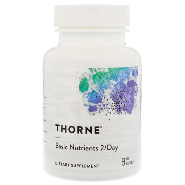 Витамин Thorne Research Базовые Питательные Вещества, Basic Nutrients 2/Day, 60 Кап (THR-00684) - изображение 1