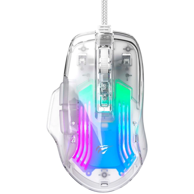 Мишка Havit HV-MS1011SE USB Transparent White (6950676293678) - зображення 1