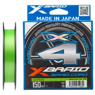 Шнур YGK X-Braid Braid Cord X4 150m 2.0/0.235mm 30lb/13.5kg (5545.03.16) зображення 1