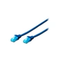 Патч-корд 3м, UTP, cat.5e, AWG 26/7, CCA, PVC, blue Digitus (DK-1512-030/B) - зменшене зображення 1