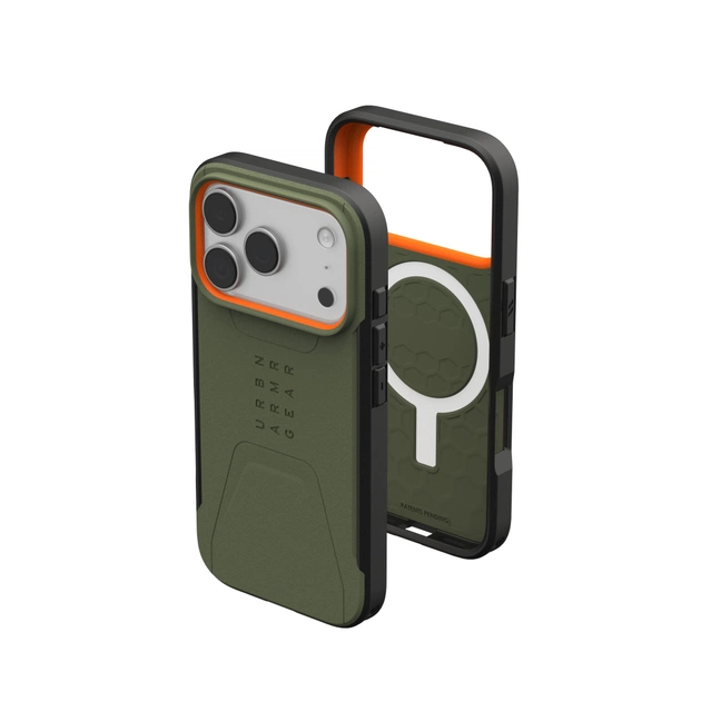 Чохол до мобільного телефона UAG iPhone 17 Pro Civilian MagSafe Olive/Orange (114545117297) - picture 9