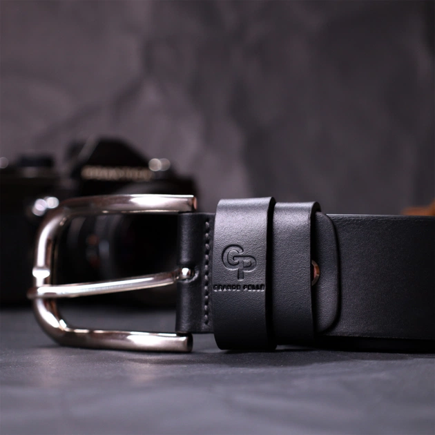 Ремінь Grande Pelle Шкіряний під джинси Чорний (11682) - зображення 9