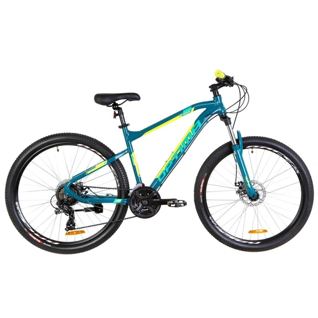 Велосипед Optimabikes 27.5" F-1 AM DD рама-18" 2019 бірюзово-жовтий (OPS-OP-27.5-031) - изображение 1