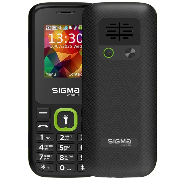 Мобільний телефон Sigma X-style 171 MINI Black-Green (4827798813720) - зображення 1
