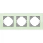 Рамка Videx BINERA зелене скло 3 поста (VF-BNFRG3H-GR) - уменьшенное изображение 2