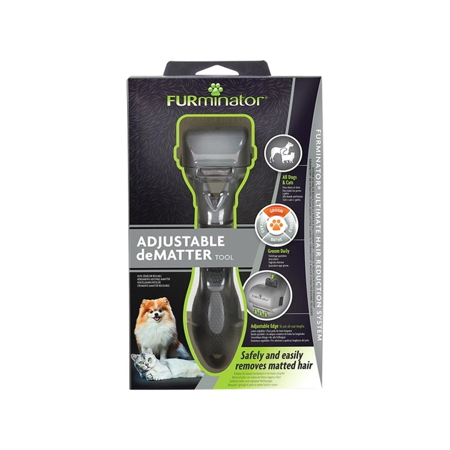 Фурмінатор для тварин FURminator Регульований колтунорез для собак і котів 17х4.5х4 см (4048422141617) - picture 5