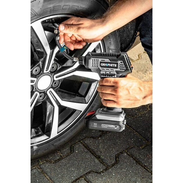 Автомобільний компресор Graphite Energy+ 18V, 7бар (без АКБ та ЗП) (58G041) - picture 2