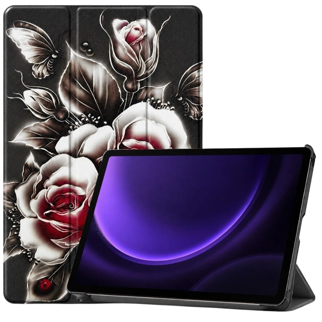 Чехол для планшета BeCover Smart Case Samsung Galaxy Tab S9 (SM-X710/SM-X716) / S9 FE (SM-X510/SM-X516B) 11.0" Black Rose (715922) - изображение 1