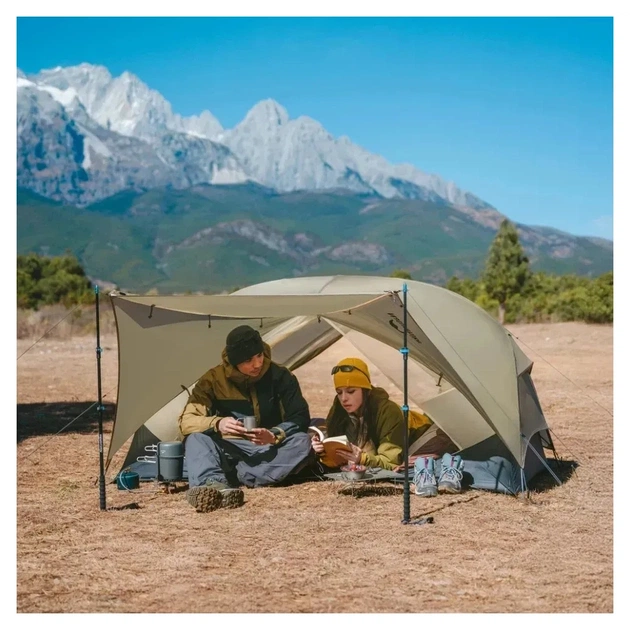 Намет Naturehike надлегкий двомісний Mongar CNK2550WS016, 15D, сiрий (6927595770504) - picture 7