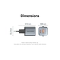 Зарядний пристрій Vention 1xUSB-C PD30W + 1xUSB QC3.0 18W GaN gray (FEWH0-EU) - зменшене зображення 11