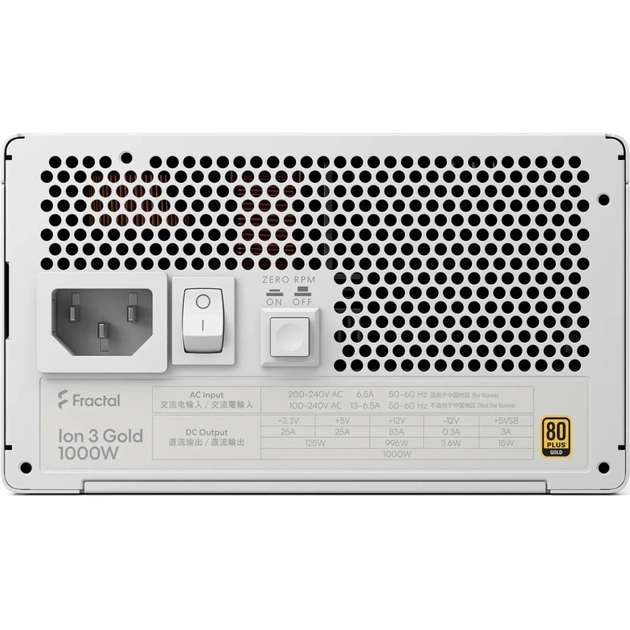 Блок питания Fractal Design 1000W Ion 3 Gold (FD-P-IA3G-101-EU-WT) - изображение 5