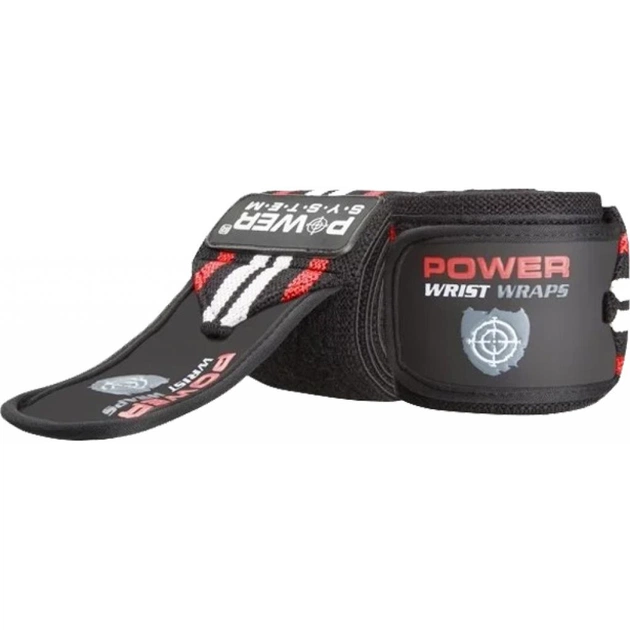 Бинт для спорту Power System Wrist Wraps PS-3500 Red/Black (PS-3500_Red-Black) - зображення 1