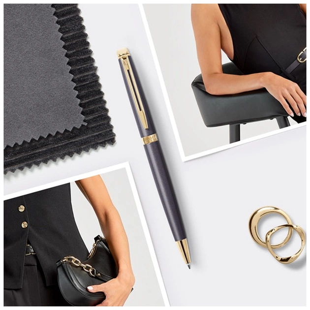 Ручка кулькова Waterman HEMISPHERE Metallic Lava Black GT BP (22 090) - изображение 6