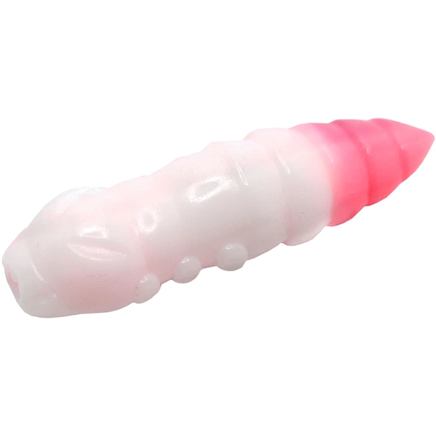 Силікон рибальський FishUP Pupa 1.2" 132 - White/Bubble Gum, cheese taste (10шт/уп) (1864.07.66) - зображення 1