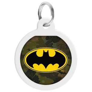 Адресник для тварин WAUDOG Smart ID з QR паспортом "Бетмен зелений", коло 25 мм (0625-1002ru-eng) зображення 1