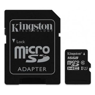 Карта пам'яті Kingston 16GB microSDHC class 10 UHS-I Canvas Select (SDCS/16GB) зображення 1