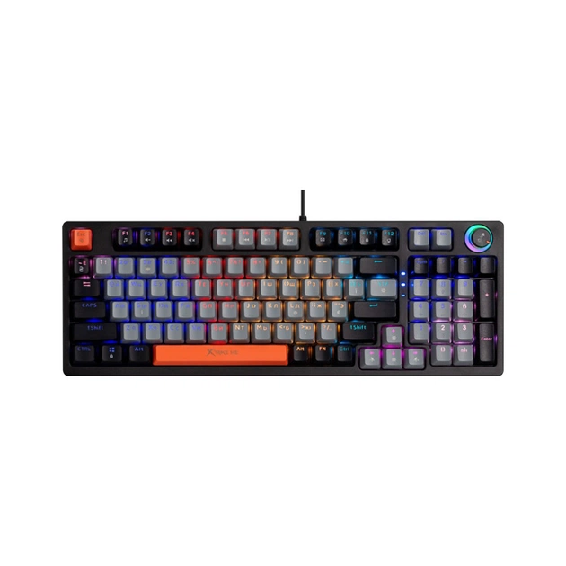 Клавіатура Xtrike ME GK-987 RGB Mechanical USB UA Grey/Black (GK-987GBRUA) - изображение 1