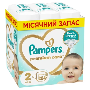 Підгузки Pampers Premium Care Розмір 2 (4-8 кг) 204 шт (8006530223669) зображення 1