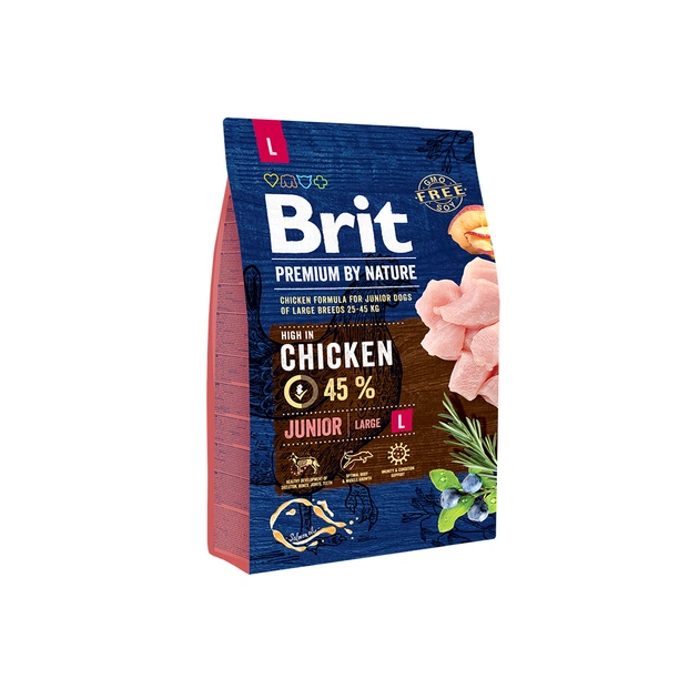 Сухий корм для собак Brit Premium Dog Junior L 3 кг (8595602526420) - зображення 1