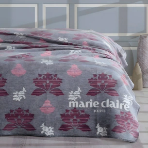 Плед Marie Claire Квіти сірий, 200х220 см (168825) зображення 1
