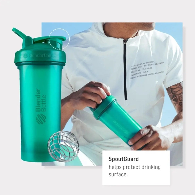 Шейкер спортивний BlenderBottle Pro45 1270ml Emerald Green (Pro45_Emerald_Green) - picture 4