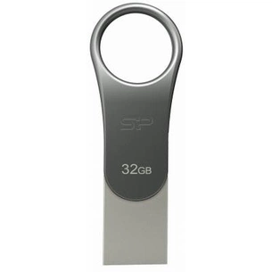 USB флеш накопичувач Silicon Power 32GB Mobile C80 Silver USB 3.2 (SP032GBUC3C80V1S) зображення 1