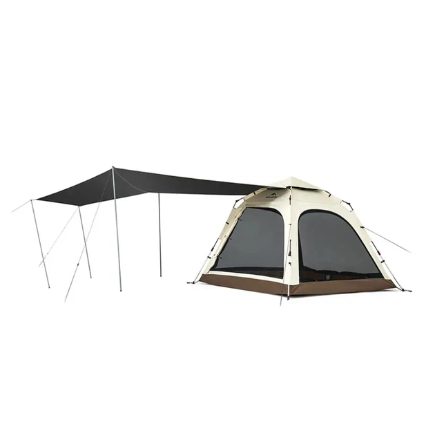 Палатка Naturehike чотиримісний із тентом автоматичний Ango CNK2550WS010, коричневий (6927595789094) - изображение 1