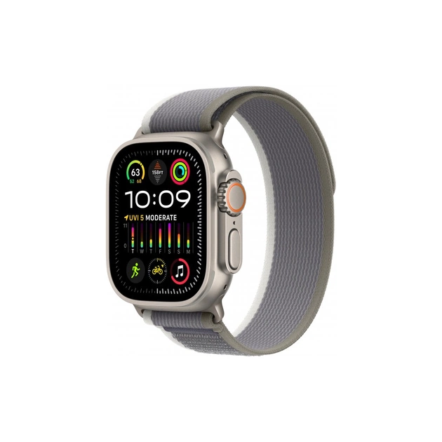 Смарт-годинник Apple Watch Ultra 2 GPS + Cellular, 49mm Titanium Case with Green/Grey Trail Loop - S/M (MRF33UL/A) - зображення 1