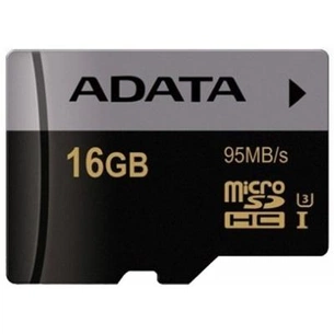 Карта пам'яті ADATA 16GB microSD class 10 UHS-I U3 V30 Premier Pro (AUSDH16GUI3V30S-R) зображення 1