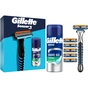 Набір косметики Gillette Бритва Sensor3 + 5 змінних лез + Гель для гоління Series 75 мл (8700216085243) - зменшене зображення 1