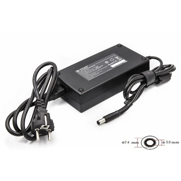 Блок питания к ноутбуку PowerPlant HP 220V, 19V 180W 9.5A (7.4*5.0) (HP180F7450) - изображение 1