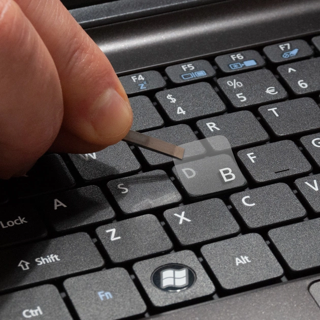 Наклейка на клавіатуру SampleZone прозора, білий (SZ-N-W) - picture 3