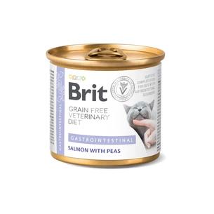 Консерви для котів Brit GF VetDiets Cat Gastrointestinal лосось та горох 200 г (8595602549856) зображення 1