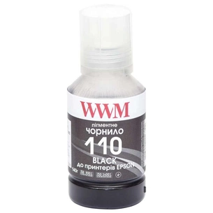 Чорнило WWM EPSON M1100/M1120 140г Black Pigmented (E110BP) зображення 1