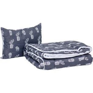 Ковдра MirSon Набір Tencel Зима №3700 Print Line Thomas + подушка середня 200х220+50х70 (2200004848402) зображення 1
