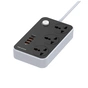 Мережевий фільтр живлення ColorWay CW-CHU34PDB, 3 розетки / 4USB Black 2M - зменшене зображення 1