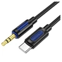 Кабель мультимедійний USB-C to 3.5mm M 1.0m silicone black BOROFONE (6941991114410) - зменшене зображення 1